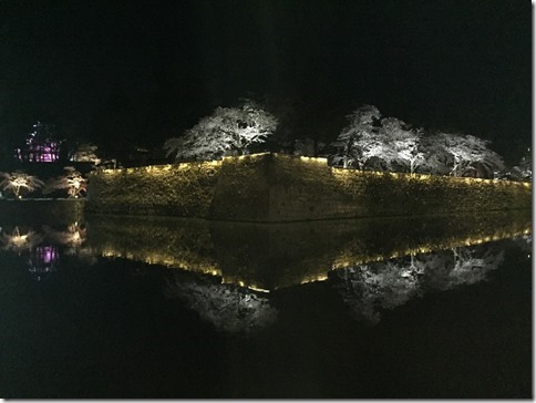 鶴ヶ城のライトアップ画像